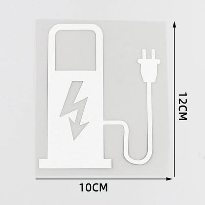 EV Battery Charger Funny electric vehicle sticker – Reflective EV decal for Car, Truck & Charging Port (4.7 x 3.9 in)