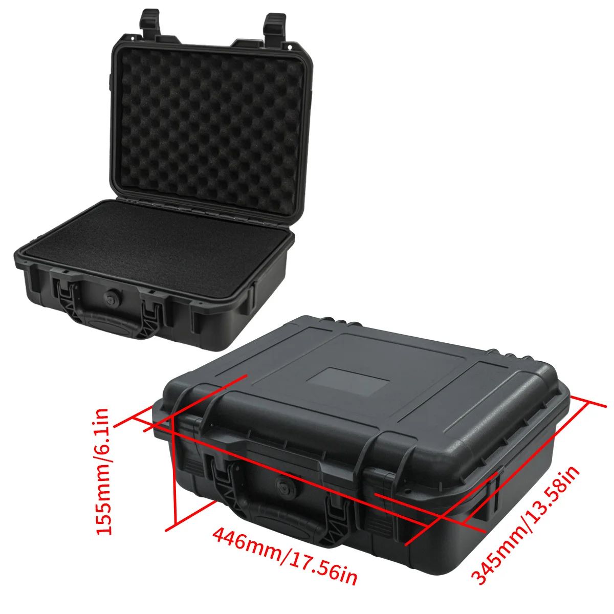 Waterproof Heavy-Duty Protective Tool Case with Pre-Cut Foam Inserts – Shockproof Hard Storage Box for Equipment & Gear