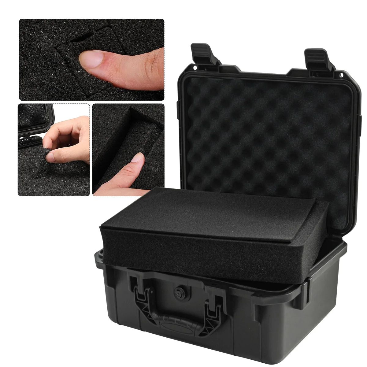 Waterproof Heavy-Duty Protective Tool Case with Pre-Cut Foam Inserts – Shockproof Hard Storage Box for Equipment & Gear