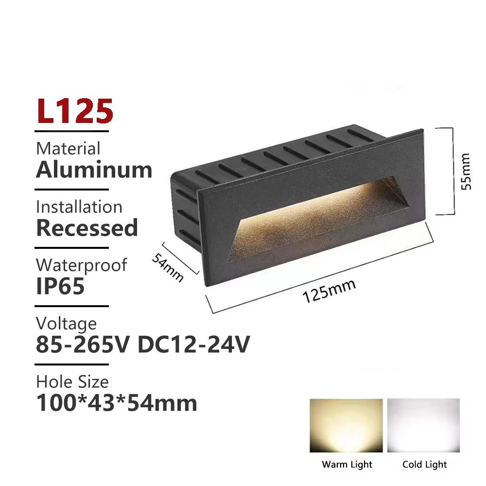 Waterproof Outdoor LED Stair Wall Light 3W/6W for Exterior Step Illumination