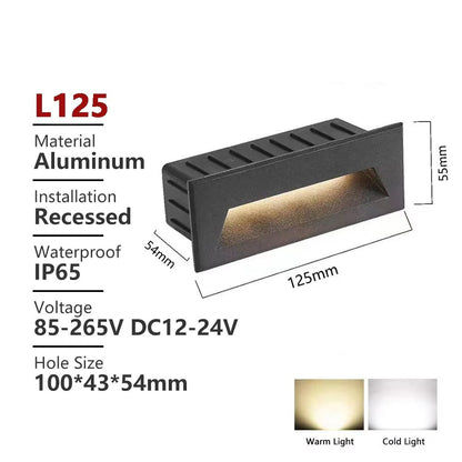 Waterproof Outdoor LED Stair Wall Light 3W/6W for Exterior Step Illumination
