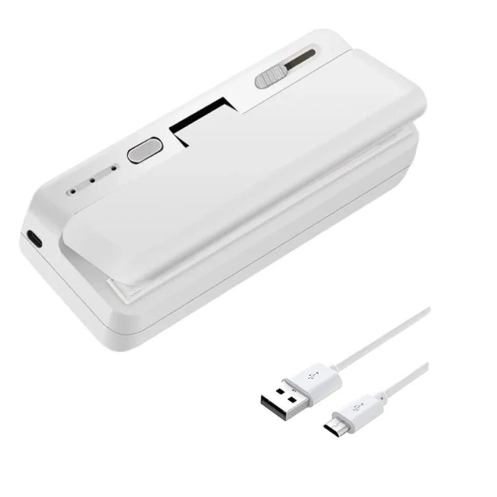 Mini 2 in 1 Plastic Bag Sealer USB Rechargeable Handheld Food Heat Sealer