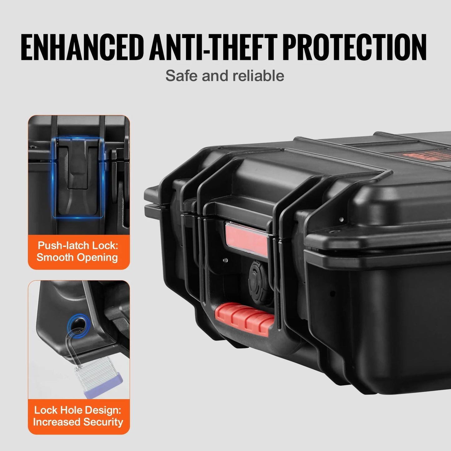 IP67 Waterproof Hard Protective Case with Pre-Cut Foam & Handles – Heavy Duty Travel Gear Box for Cameras & Tools