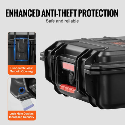IP67 Waterproof Hard Protective Case with Pre-Cut Foam & Handles – Heavy Duty Travel Gear Box for Cameras & Tools