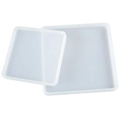 Square Silicone Resin Casting Mold Set for Coasters & Trays – Flexible Epoxy Mold for DIY Jewelry & Decor