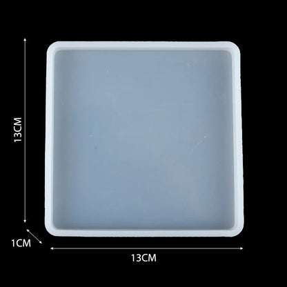 Square Silicone Resin Casting Mold Set for Coasters & Trays – Flexible Epoxy Mold for DIY Jewelry & Decor