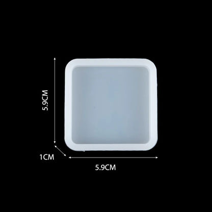 Square Silicone Resin Casting Mold Set for Coasters & Trays – Flexible Epoxy Mold for DIY Jewelry & Decor