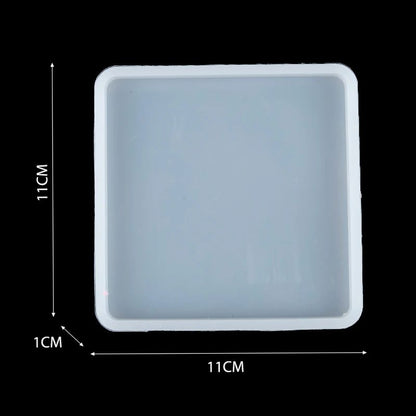 Square Silicone Resin Casting Mold Set for Coasters & Trays – Flexible Epoxy Mold for DIY Jewelry & Decor