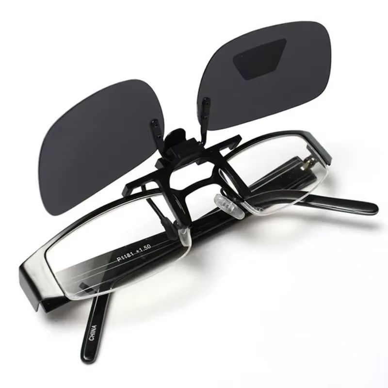Clip-On Flip-Up Polarized Driving and Outdoor Sunglasses