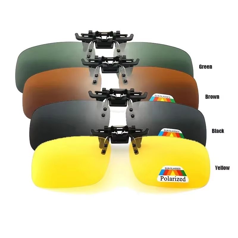 Clip-On Flip-Up Polarized Driving and Outdoor Sunglasses