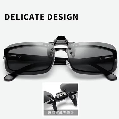 Clip-On Flip-Up Polarized Driving and Outdoor Sunglasses