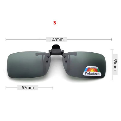Clip-On Flip-Up Polarized Driving and Outdoor Sunglasses