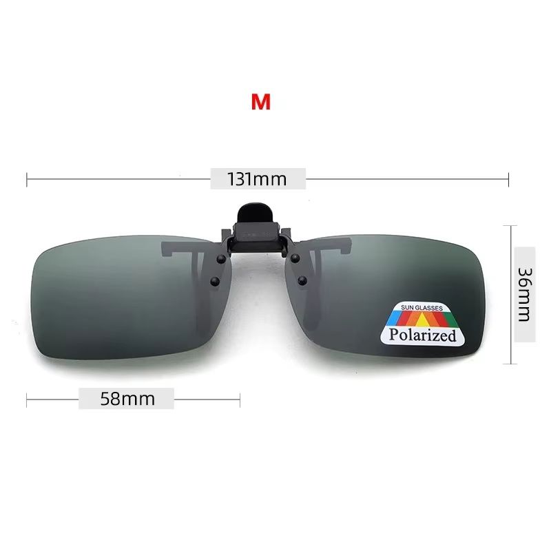 Clip-On Flip-Up Polarized Driving and Outdoor Sunglasses