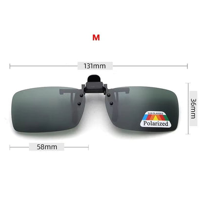 Clip-On Flip-Up Polarized Driving and Outdoor Sunglasses