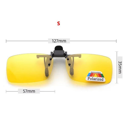 Clip-On Flip-Up Polarized Driving and Outdoor Sunglasses