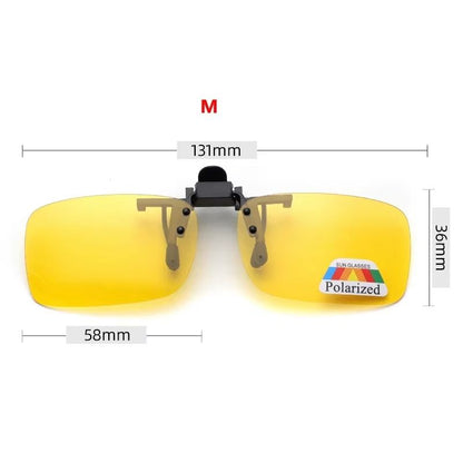 Clip-On Flip-Up Polarized Driving and Outdoor Sunglasses