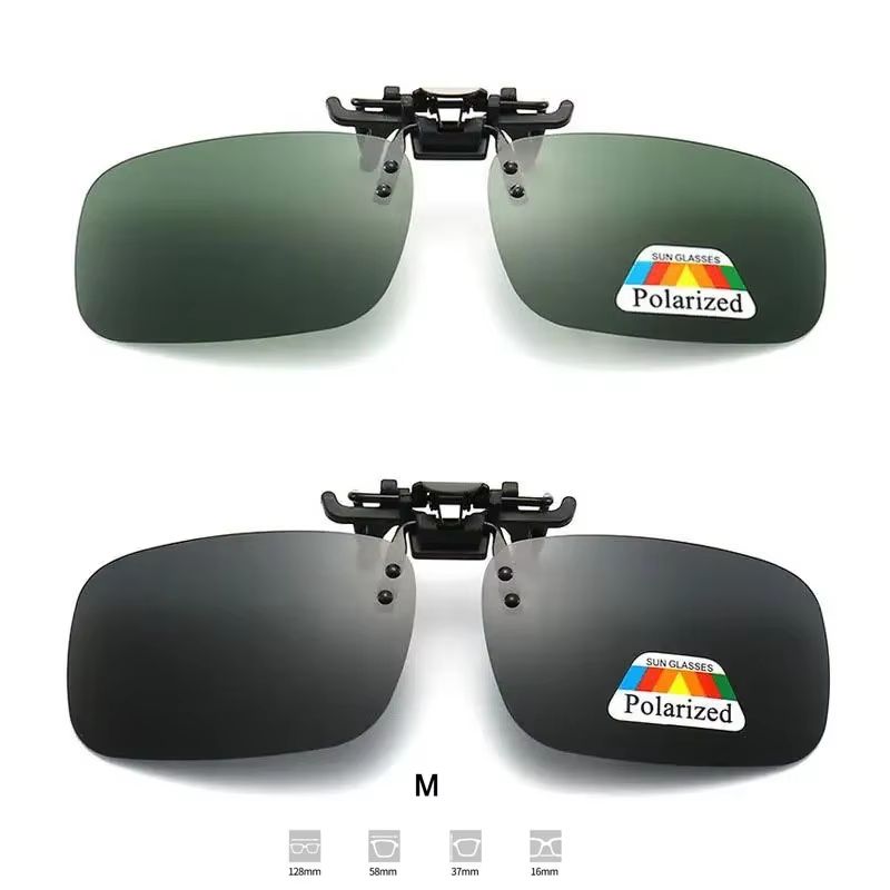 Clip-On Flip-Up Polarized Driving and Outdoor Sunglasses