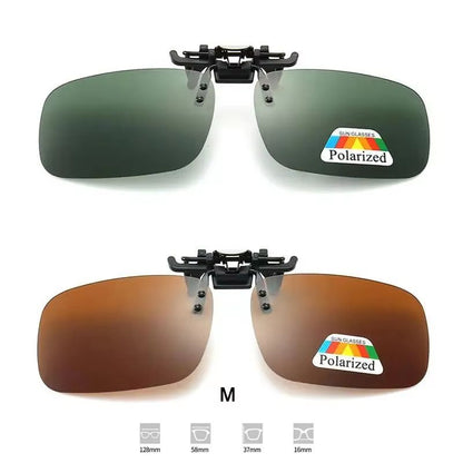 Clip-On Flip-Up Polarized Driving and Outdoor Sunglasses