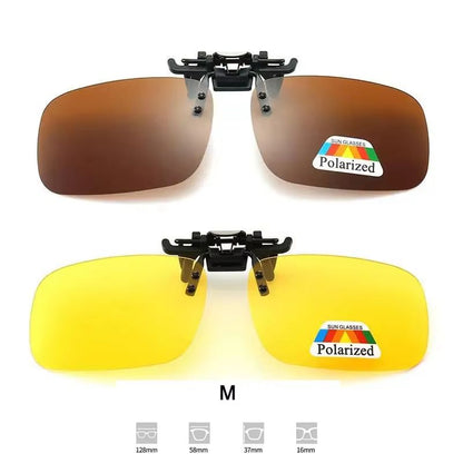 Clip-On Flip-Up Polarized Driving and Outdoor Sunglasses