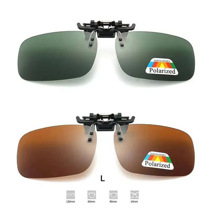Clip-On Flip-Up Polarized Driving and Outdoor Sunglasses