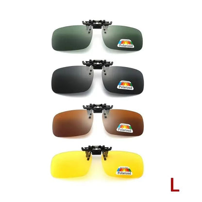 Clip-On Flip-Up Polarized Driving and Outdoor Sunglasses