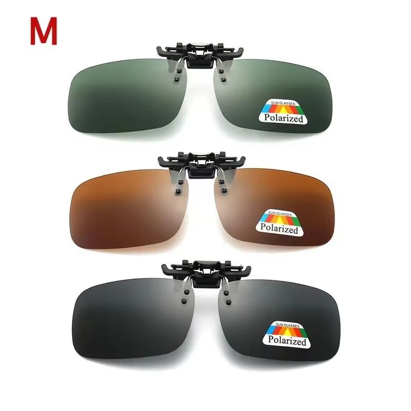 Clip-On Flip-Up Polarized Driving and Outdoor Sunglasses