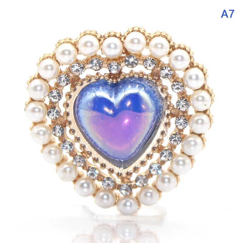 Peach Heart Pearl Rhinestone Charm – Alloy DIY Jewelry Embellishment for Hair Clips, Clothing & Wedding Crafts