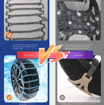 Thickened Anti Slip Tire Chains All Round Rubber Grip Chains for Pickup Sedan SUV and Minivan