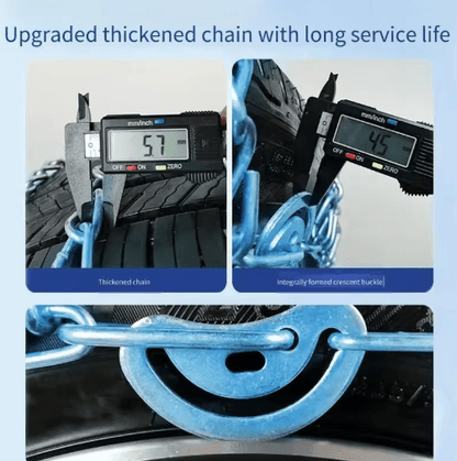 Thickened Anti Slip Tire Chains All Round Rubber Grip Chains for Pickup Sedan SUV and Minivan