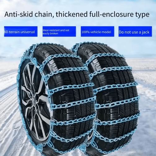 Thickened Anti Slip Tire Chains All Round Rubber Grip Chains for Pickup Sedan SUV and Minivan