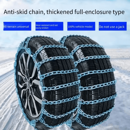 Thickened Anti Slip Tire Chains All Round Rubber Grip Chains for Pickup Sedan SUV and Minivan