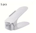 5 white shoe racks