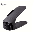 5 black shoe racks