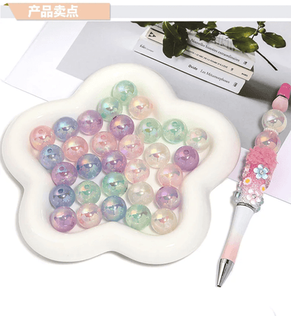 Pearlescent Luminous Acrylic Beads for DIY Jewelry Making Crafts