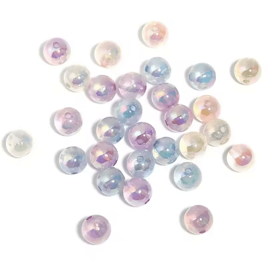 Pearlescent Luminous Acrylic Beads for DIY Jewelry Making Crafts