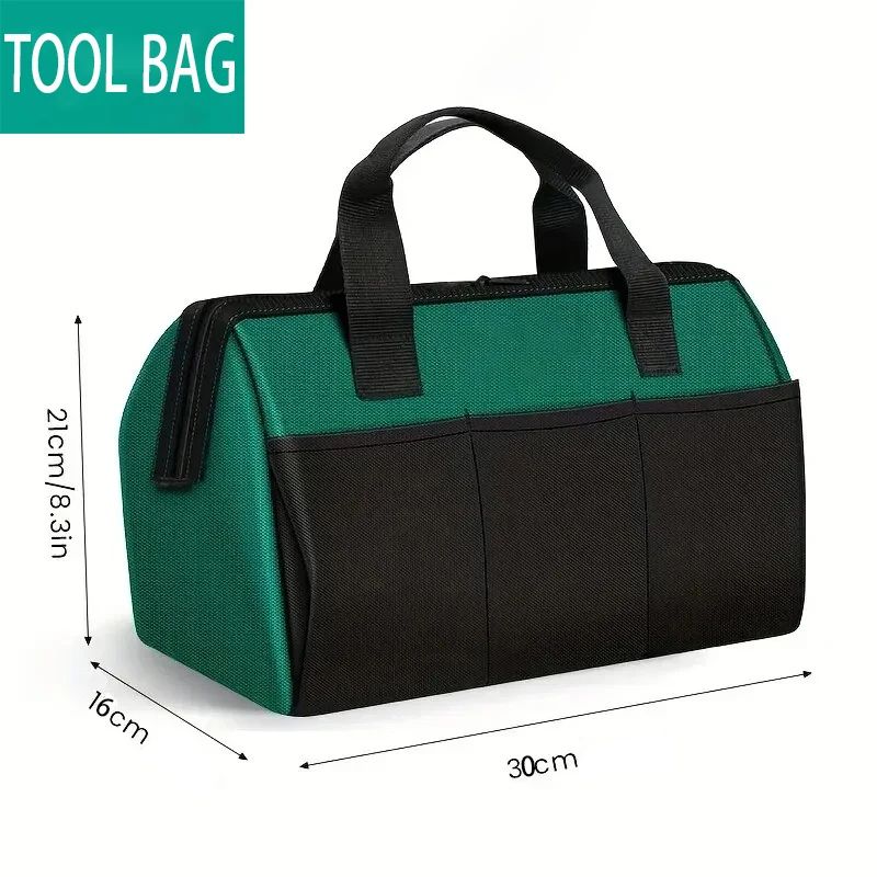 23 Inches Heavy-Duty Waterproof Tool Bag | 1680D Oxford Large Capacity Electrician Storage Tote Wear-Resistant Toolkit