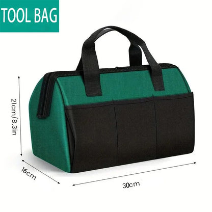 23 Inches Heavy-Duty Waterproof Tool Bag | 1680D Oxford Large Capacity Electrician Storage Tote Wear-Resistant Toolkit