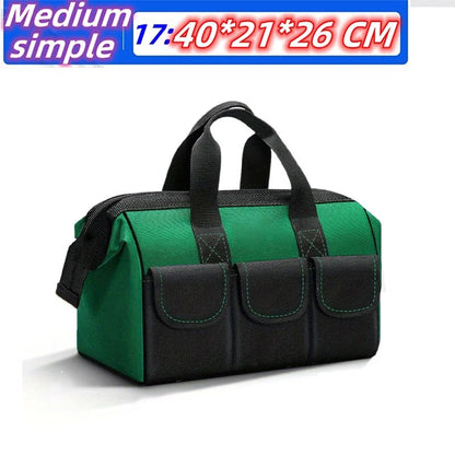 23 Inches Heavy-Duty Waterproof Tool Bag | 1680D Oxford Large Capacity Electrician Storage Tote Wear-Resistant Toolkit