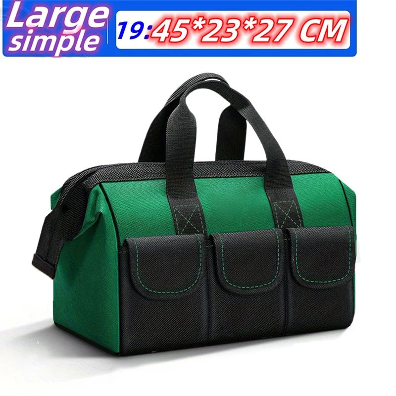 23 Inches Heavy-Duty Waterproof Tool Bag | 1680D Oxford Large Capacity Electrician Storage Tote Wear-Resistant Toolkit
