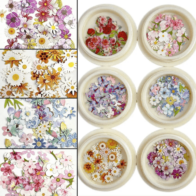Ultra Thin Flower Nail Art Stickers for DIY Manicure Designs