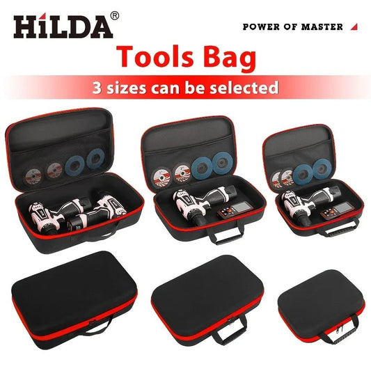 Large Capacity Waterproof Tool Bag | 3 Size Options Electrician & Hardware Tool Storage Tote with Reinforced Red Edge