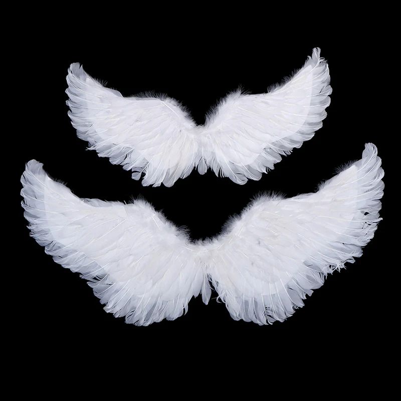 Angel Wings Costume Set with Feather Angel Wings, Halo Headband & Star Wand for Kids and Adults