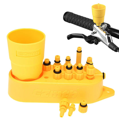 Hydraulic Brake Bleed Kit for Mineral Oil Disc Brakes - Universal bicycle disc brake bleed kit with Adapters for MTB