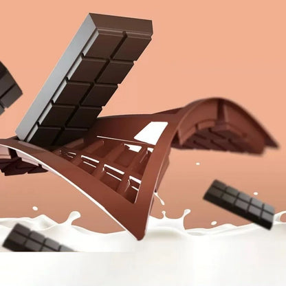 Non-Stick Silicone Chocolate Mold Tray – Reusable Chocolate Bar & Candy Mold for DIY Treats