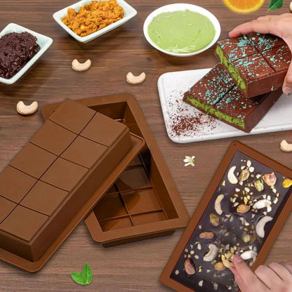 Non-Stick Silicone Chocolate Mold Tray – Reusable Chocolate Bar & Candy Mold for DIY Treats