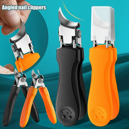 Heavy-Duty Professional Nail Clippers for Thick & Hard Toenails - Ultra-Sharp & Anti-Splash