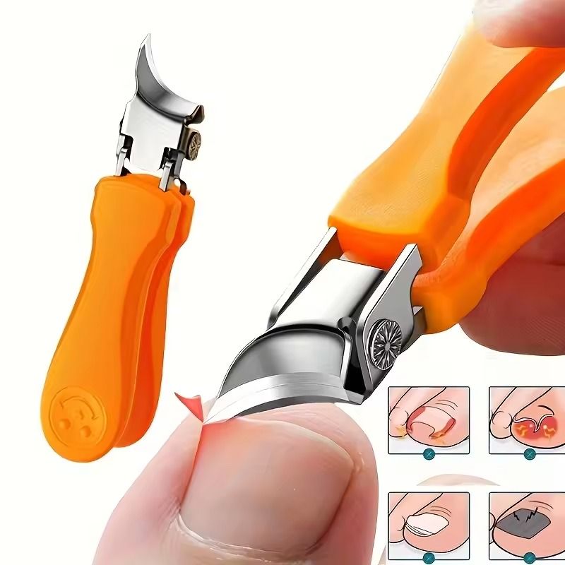 Heavy-Duty Professional Nail Clippers for Thick & Hard Toenails - Ultra-Sharp & Anti-Splash