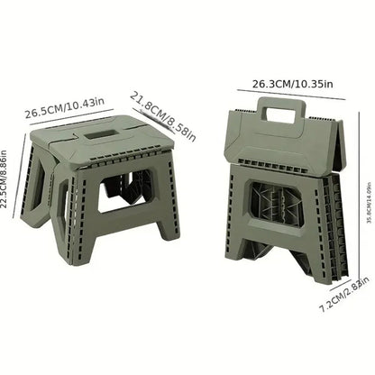 Heavy Duty Portable Folding Stool Compact Camping & Fishing Seat for Outdoor Comfort