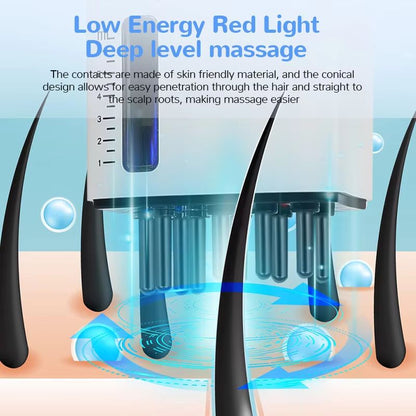 Rechargeable Electric Scalp Massager Comb with Red Light Therapy and Essential Oil Applicator for Hair Growth & Anti Hai