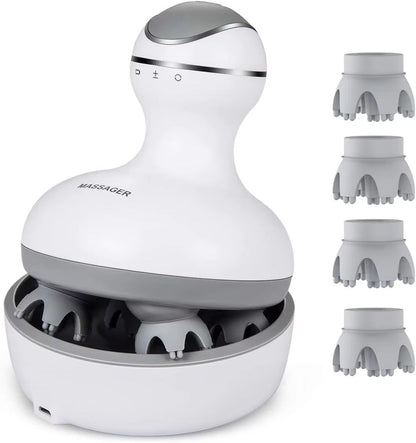 Cordless Electric Scalp Massager for Hair Growth, Deep Clean & Stress Relief